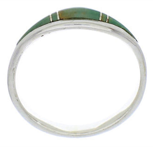 Turquoise Authentic Sterling Silver Jewelry Ring Size 8-1/2 ZX36225